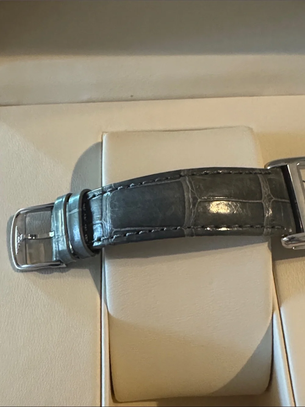 Longines Dolcevita Watch w/ Grey Alligator/Leather  Strap